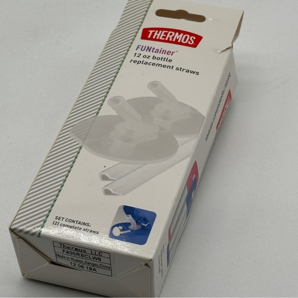 Thermos Replacement Straws for 12 Ounce Funtainer Bottle, Clear 2 Straws - Picture 3 of 5